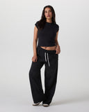 Vuori Ladies Black Tonal SS Halo Baby Tee