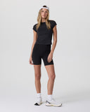 Vuori Ladies Black Tonal SS Halo Baby Tee