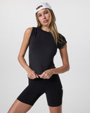 Vuori Ladies Black Tonal SS Halo Baby Tee