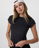 Vuori Ladies Black Tonal SS Halo Baby Tee