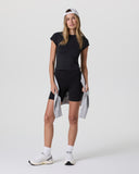 Vuori Ladies Black Tonal SS Halo Baby Tee