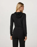 Vuori Ladies Halo Mini Full Zip Black Heather Hoodie