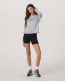 Vuori Ladies Light Heather Grey Daydream Crew Longsleeve