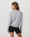 Vuori Ladies Light Heather Grey Daydream Crew Longsleeve