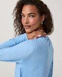 Vuori Ladies Oasis Blue Heather Daydream Crew Longsleeve