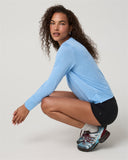 Vuori Ladies Oasis Blue Heather Daydream Crew Longsleeve