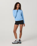 Vuori Ladies Oasis Blue Heather Daydream Crew Longsleeve