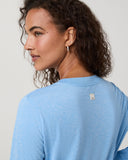 Vuori Ladies Oasis Blue Heather Daydream Crew Longsleeve