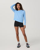 Vuori Ladies Oasis Blue Heather Daydream Crew Longsleeve