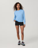 Vuori Ladies Oasis Blue Heather Daydream Crew Longsleeve