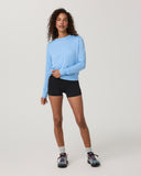 Vuori Ladies Oasis Blue Heather Daydream Crew Longsleeve