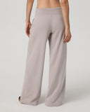Vuori Ladies Soft Pewter Sedona Midrise Wideleg French Terry Pant