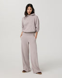 Vuori Ladies Soft Pewter Sedona Midrise Wideleg French Terry Pant