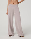 Vuori Ladies Soft Pewter Sedona Midrise Wideleg French Terry Pant