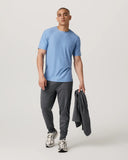 Vuori Men's Isle Blue Heather Strato Tech Tshirt