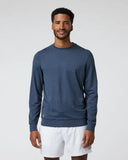 Vuori Men's Ponto Performance Azure Heather Crewneck Sweatshirt