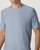 Vuori Men's Strato Tech Blue Dusk Heather Tshirt