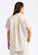 Buffalo Ladies Natural Solana Linen SS Button Up Shirt