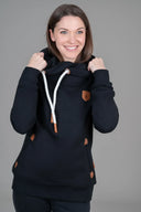 Wanakome Ladies Artemis Black Hoodie