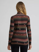 Wrangler Ladies Brown Rambling Ridge Mock Neck Top