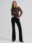 Wrangler Ladies Brown Rambling Ridge Mock Neck Top