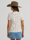 Wrangler Ladies Cream All Over Print Slim Tee