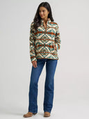Wrangler Ladies High Plains Sherpa Pale Prairie 1/4 Zip Pullover