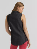 Wrangler Ladies Lainey Wilson x Wrangler Black Denim Sleeveless Shirt
