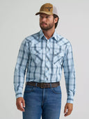 Wrangler Men's 20X® Competition Advanced Comfort Long Sleeve Two Pocket Western Snap Fine Navy Shirt