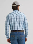 Wrangler Men's 20X® Competition Advanced Comfort Long Sleeve Two Pocket Western Snap Fine Navy Shirt