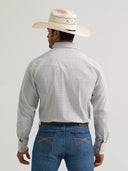 Wrangler Men's 20X® Competition Advanced Comfort Long Sleeve Two Pocket Western Snap Grey Diamond Shirt