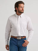 Wrangler Men's Cody Johnson One Pocket Button Down Ruby Dots Long Sleeve Shirt