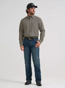 Wrangler Men's Cody Johnson Performance Long Sleeve Black Multi Stripe Button Down Shirt