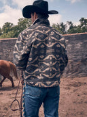 Wrangler Men's Elmwood Sherpa Lined Jacquard Print Jacket
