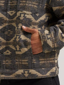 Wrangler Men's Elmwood Sherpa Lined Jacquard Print Jacket