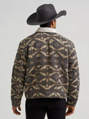 Wrangler Men's Elmwood Sherpa Lined Jacquard Print Jacket