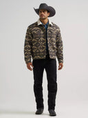 Wrangler Men's Elmwood Sherpa Lined Jacquard Print Jacket