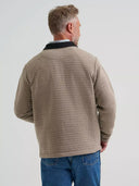 Wrangler Men's George Strait Toast Quarter-Zip Quilted Pullover