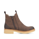 Rieker Ladies Z5050-25 Brown Lined Side Zip Boot