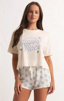 Z Supply Ladies Bone Happy Place Tshirt