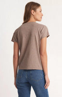Z Supply Ladies Heather Latte The Modern Slub Tshirt