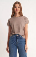 Z Supply Ladies Heather Latte The Modern Slub Tshirt