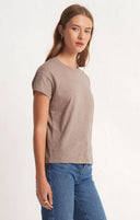 Z Supply Ladies Heather Latte The Modern Slub Tshirt