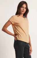 Z Supply Ladies Orange Cream The Modern Slub Tshirt