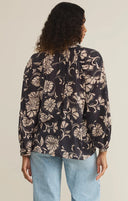 Z Supply Ladies Parchment Wren Ari Floral Blouse
