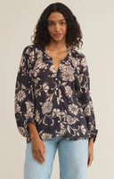 Z Supply Ladies Parchment Wren Ari Floral Blouse