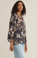 Z Supply Ladies Parchment Wren Ari Floral Blouse
