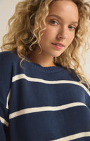 Z Supply Ladies Midnight Sienna Stripe Sweater