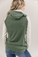 Ampersand Ave Ladies Happy Santa Doublehood Sweatshirt