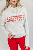 Ampersand Ave Ladies Merry Cowlneck Sweatshirt